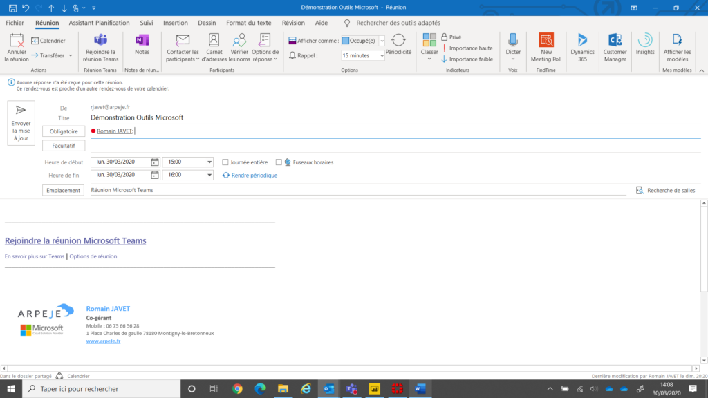 Rejoindre une présentation Microsoft Teams