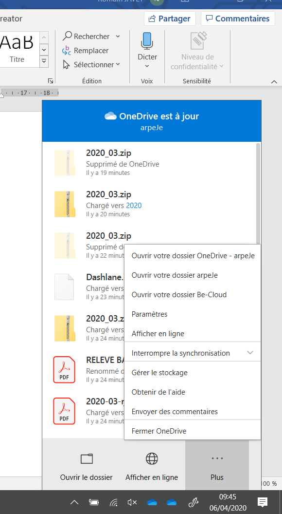 Synchroniser son bureau sur OneDrive